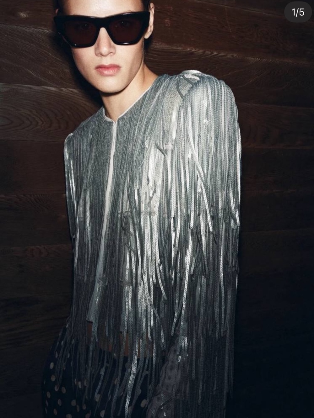 ZARA ZW COLLECTION FRINGED SEQUIN JACKET - Picture 12 of 17